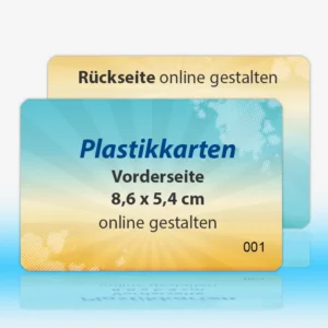 Plastikkarten Nummer 2-seitig