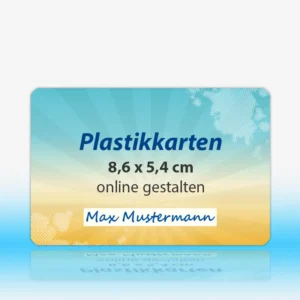 Plastikkarten Schreibfeld