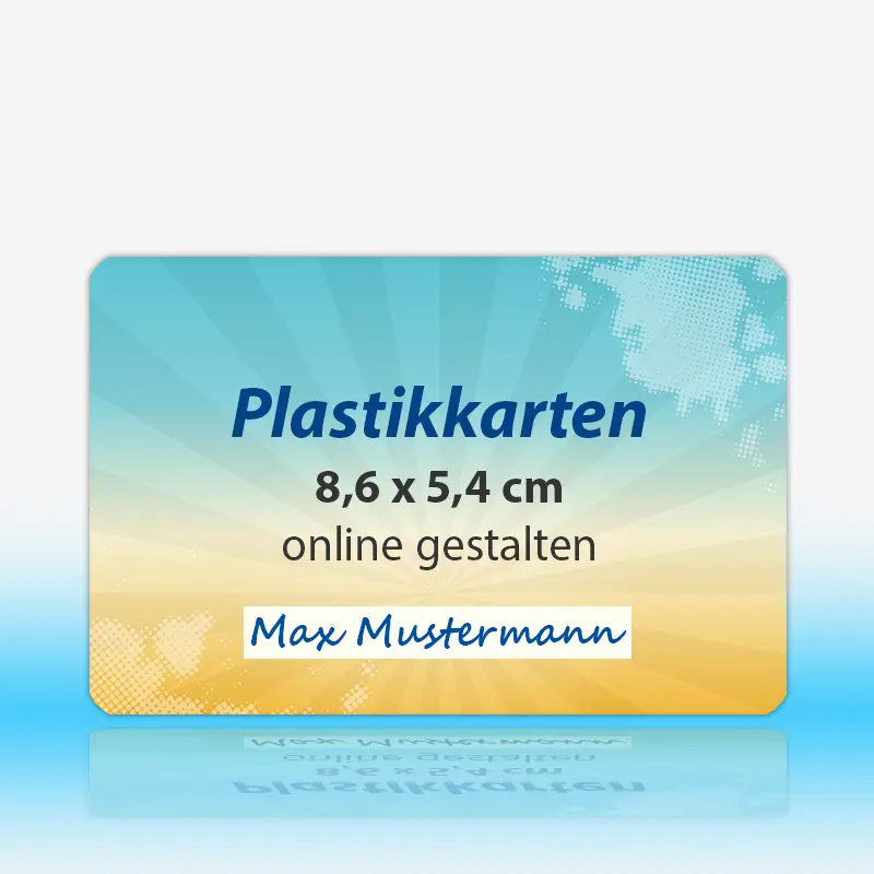 Plastikkarten mit Schreibfeld