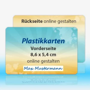 Plastikkarten Schreibfeld 2-seitig